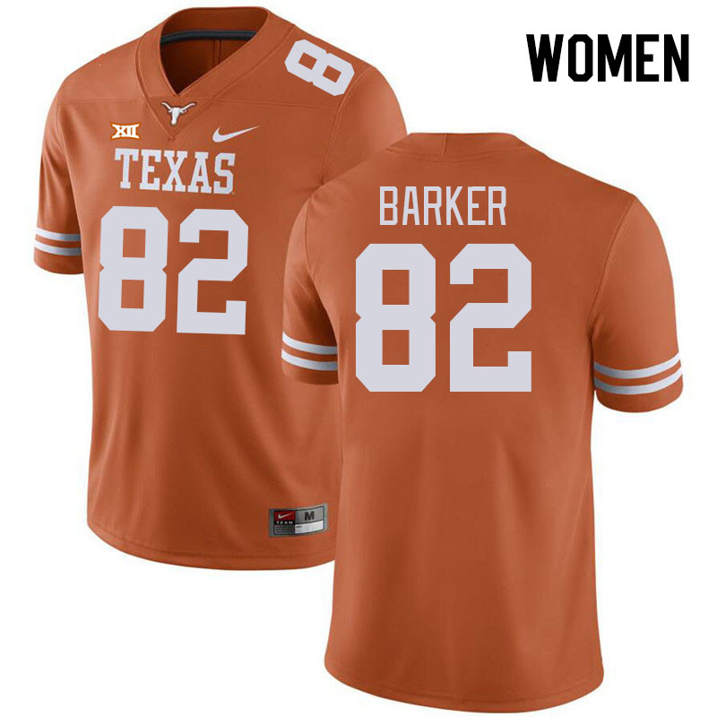 Women #82 Ridge Barker Texas Longhorns College Football Jerseys Stitched-Orange